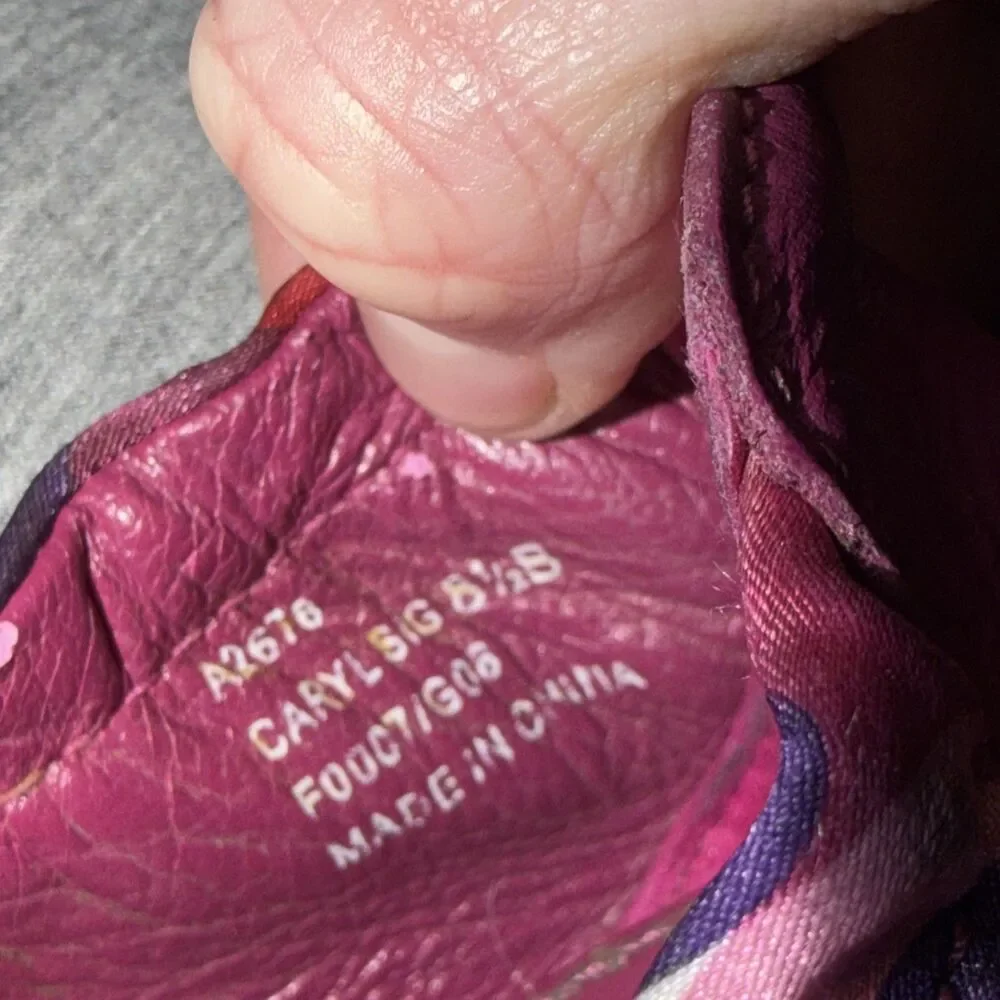 Coach Caryl Signature Logo Ballet Flats Patent Logo Purple Size-8.5 B - Picture 6 of 6
